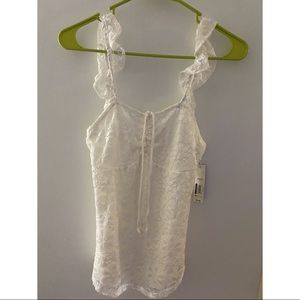 White Lacey Tank Top